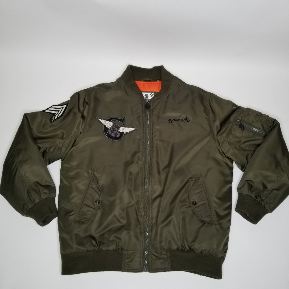Grenade Bomber Jacket Big Flag patch size Large